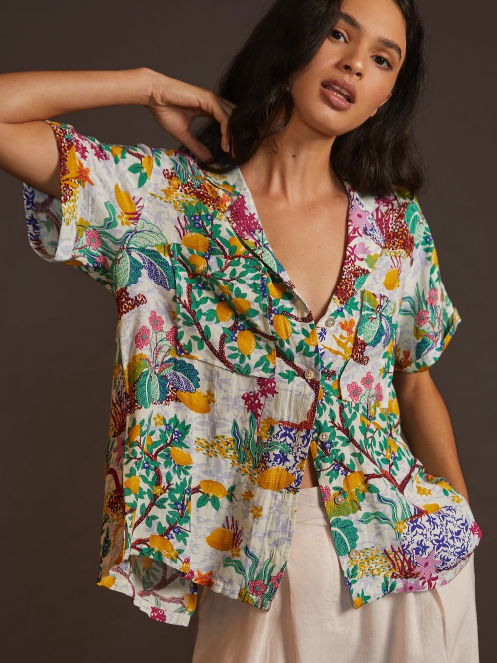 Maeve Anthropologie Classic Surf Shirt SKU #4110578570056 Color Code: 090. Sm.